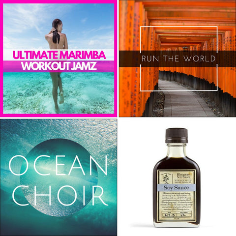 Ultimate Marimba Workout Jamz, Run the World, Ocean Choir (Downloads) + Bluegrass Soy Sauce (Free U.S. Shipping)